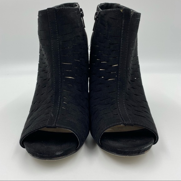 Madden Girl Suede Peep Toe Boots - Picture 2 of 7